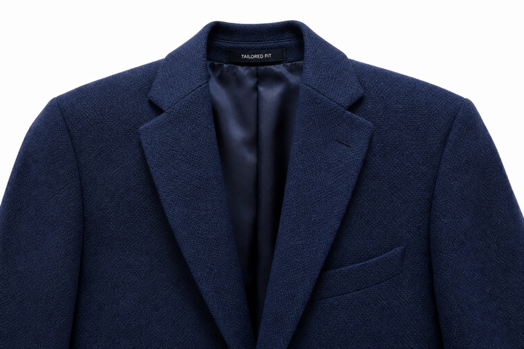 Moda Rota Desenli Dokuma Blazer - Lacivert