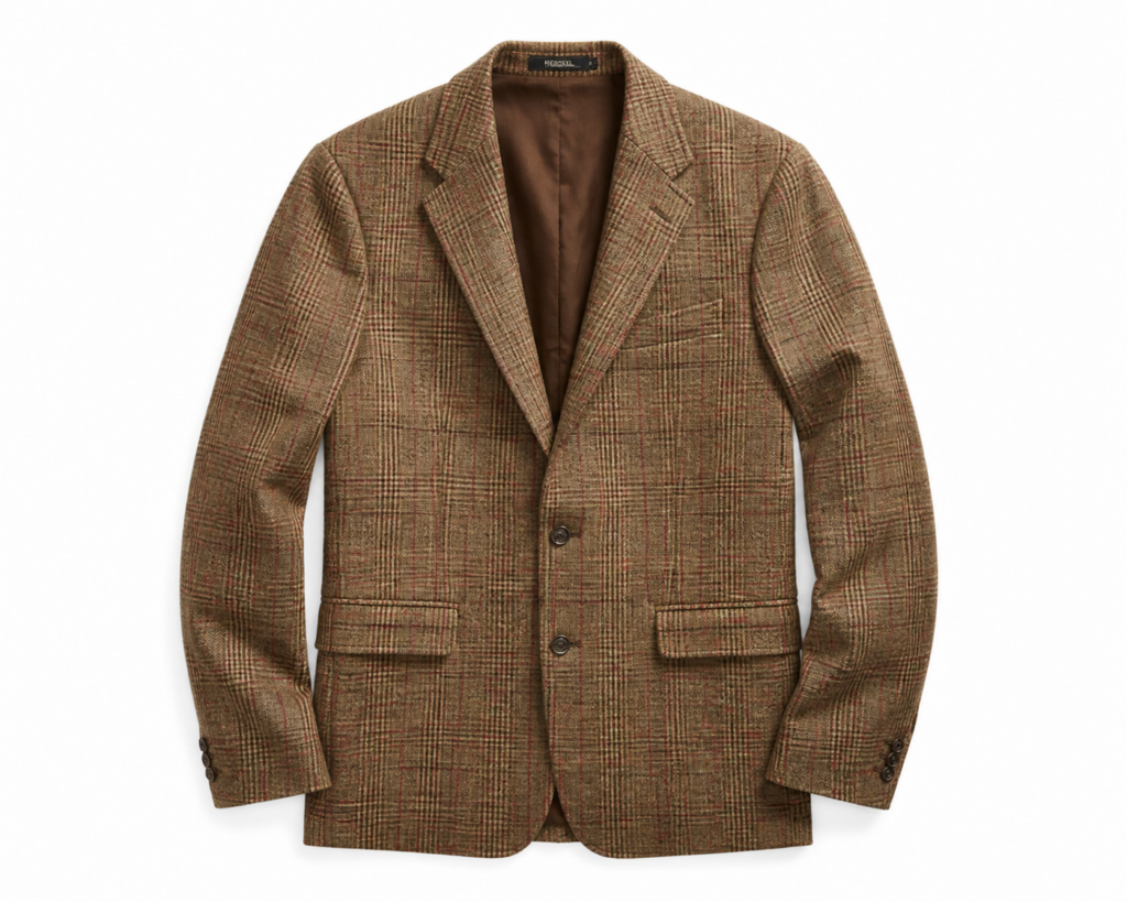 Moda Rota Ekose Blazer - Kahve Tonları