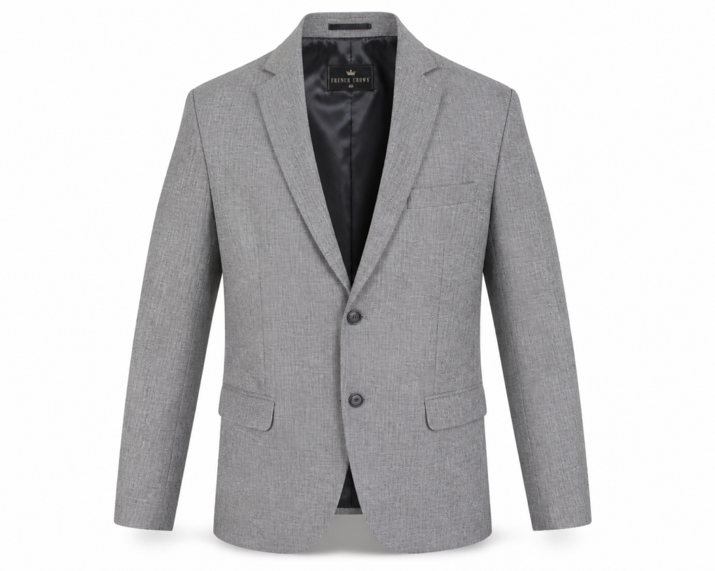 Moda Rota Modern Kesim Blazer - Gri Melanj