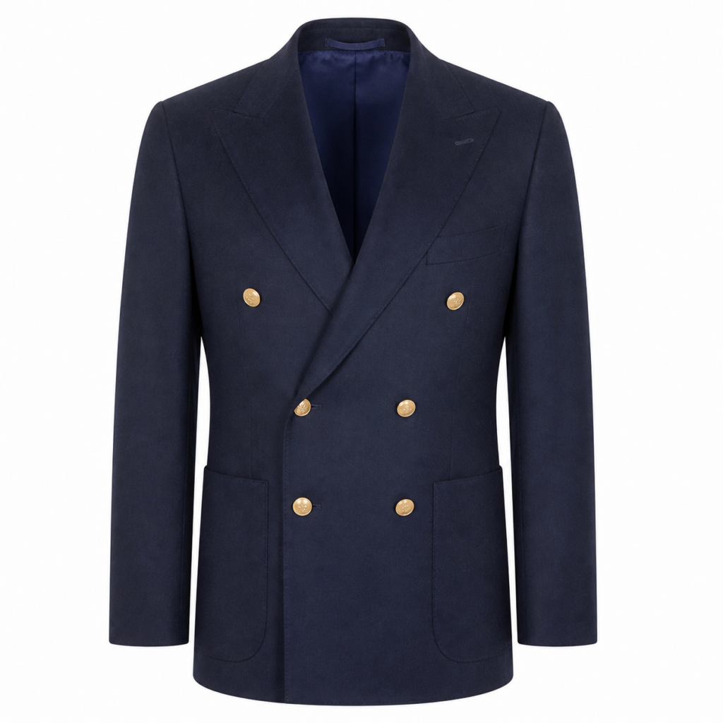 Moda Rota Premium İtalyan Kesim Kruvaze Blazer Ceket - Lacivert
