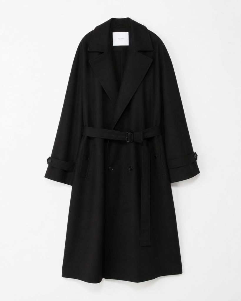 Siyah Oversize Rüzgarlık Trençkot