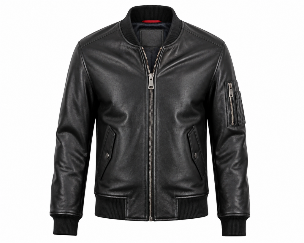 Sportif Bomber Deri Ceket
